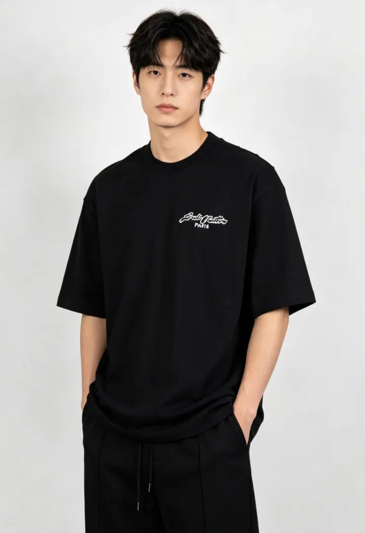 Louis Vuitton/Louis Vuitton heavy duty frayed embroidered patch embroidered short sleeves